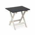 Klappbarer Gartentisch Aluminium Polypropylen Schwarz/Beige