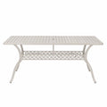 Rechteckiger Aluminium-Gartentisch Weiß